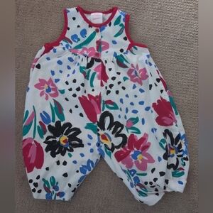 Wee Clancy For Hanna Anderson Multi Colored Floral Girls Romper